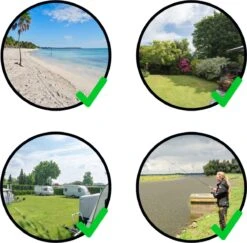 In Round Strandstoel Met Opbergtas – Opvouwbaar / Inklapbaar – Blauw – Campingstoel – Vouwstoel – Visstoel – Strand Stoel / Stoelen – Lichtgewicht Kampeerstoel – Beach Chair – Voor Volwassenen – Outdoor – Camping -Bo-Camp Winkel 1200x1181