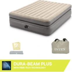 Intex Prime Comfort - Luchtbed - 2-Persoons - 152x203x51 Cm (BxLxH) - Grijs - Met Ingebouwde Motorpomp 13 Intex Prime Comfort - Luchtbed - 2-Persoons - 152x203x51 Cm (BxLxH) - Grijs - Met Ingebouwde Motorpomp -Bo-Camp Winkel 1200x1184 6