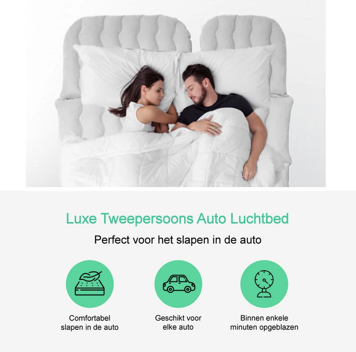 Auto Luchtbed – Luchtbed Auto – Auto Matras – Multifunctioneel – Incl. Elektrische Pomp – Kampeer Luchtbed – 2 Persoons 2 Auto Luchtbed – Luchtbed Auto – Auto Matras – Multifunctioneel – Incl. Elektrische Pomp – Kampeer Luchtbed – 2 Persoons - Afbeelding 2