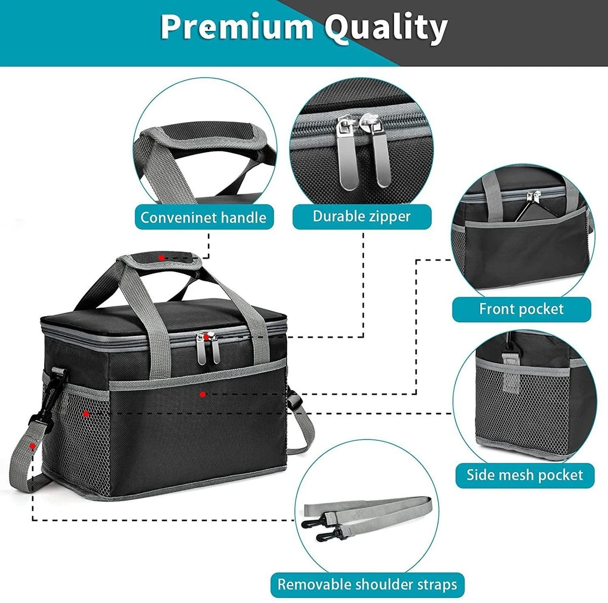 Buxibo Koeltas 9 Liter - Compacte Coolerbag - Inclusief Shouderband 2 Buxibo Koeltas 9 Liter - Compacte Coolerbag - Inclusief Shouderband - Afbeelding 2