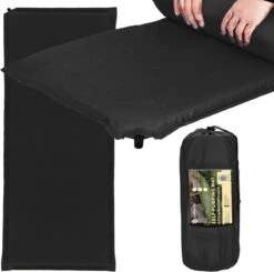 Springos Slaapmat | Zelfopblazend | 180 Cm | Inclusief Hoes | Zwart -Bo-Camp Winkel 1200x1190 14