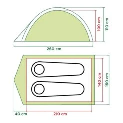 Coleman Darwin 2 Koepeltent - 2-Persoons - Groen -Bo-Camp Winkel 1200x1200 1022