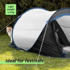 JEMIDI Tweepersoons Pop-up Tent - Opgooitent, Werptent Voor 2 Personen - Ideaal Als Festivaltent Of Kampeertent - Verschillende Kleuren -Bo-Camp Winkel 1200x1200 1100