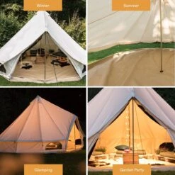 Skandika Tipii 400 Canvas Tent – Tipi-tenten – 8 Persoons Familietent - Campingtent – Muggengaas – 250 Cm Stahoogte – 400 Cm Diameter – 4000 Mm Waterkolom – Indische Tent, Partytent, Festivaltent – Outdoor, Camping, Tuin – Kamperen – Wit -Bo-Camp Winkel 1200x1200 1108