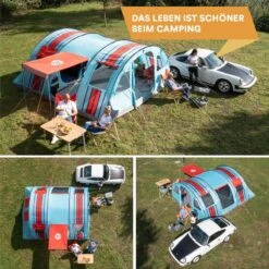 Skandika Gotland Tunneltent Voor 6 Personen, Grote Familietent In Racing-design, Ingenaaide Tentbodem, Waterdicht, 5000 Mm Waterkolom, Slaapcabine Met Scheidingswand, Muggennet (let Op, Komt Met Kleurfouten) -Bo-Camp Winkel 1200x1200 1148