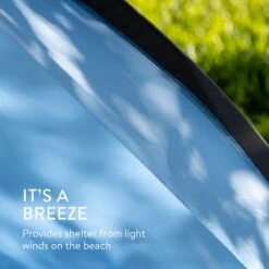 Navaris Windscherm Voor Het Strand - Zon- En Windbescherming Voor Drie Personen - Pop-up Speeltent Met UV- Bescherming - Beach Shelter Met Draagtas 10 Navaris Windscherm Voor Het Strand - Zon- En Windbescherming Voor Drie Personen - Pop-up Speeltent Met UV- Bescherming - Beach Shelter Met Draagtas -Bo-Camp Winkel 1200x1200 1175