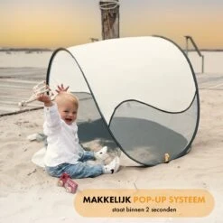 Deryan Luxe Pop Up Strandtent - Anti-UV 50+ - Cream -Bo-Camp Winkel 1200x1200 1177