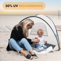 Deryan Luxe Pop Up Strandtent - Anti-UV 50+ - Cream -Bo-Camp Winkel 1200x1200 1178