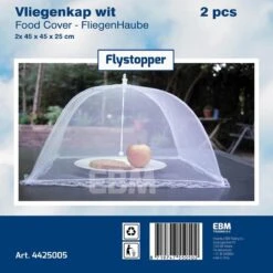 Vliegenkapjes Opvouwbaar 2 Stuks - Wit - 45 X 25 Cm | Flystopper -Bo-Camp Winkel 1200x1200 1206