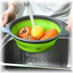 Merkloos Inklapbare Vergiet - Opvouwbaar - Groot - Blauw - Siliconen -Bo-Camp Winkel 1200x1200 1289