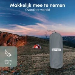 AirFeel Opblaasbaar Slaapmatje - Ingebouwde Pomp En Kussen - Lichtgewicht - 196 X 60 X 6cm - Gray -Bo-Camp Winkel 1200x1200 1305