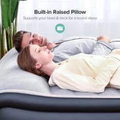 Sable Luxe Queen Size 2 Persoons Luchtmatras Met Ingebouwd Kussen, Opblaasbaar Luchtbed Met Ingebouwde Elektrische Pomp Voor Kamperen, Reizen Of Overnachtende Gasten Of Festival -Bo-Camp Winkel 1200x1200 1402