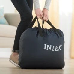 Intex Luchtbed - 2-Persoons - 152 X 203 X 33 Cm - Grijs - Met Ingebouwde Pomp, Hoeslaken Antraciet En Reparatieset -Bo-Camp Winkel 1200x1200 1453