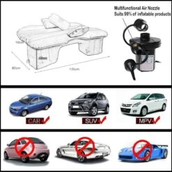 Merkloos Auto Reizen Opblaasbare Matras Luchtbed Camping Universele SUV Achterbank Couch (Grijs) -Bo-Camp Winkel 1200x1200 1486
