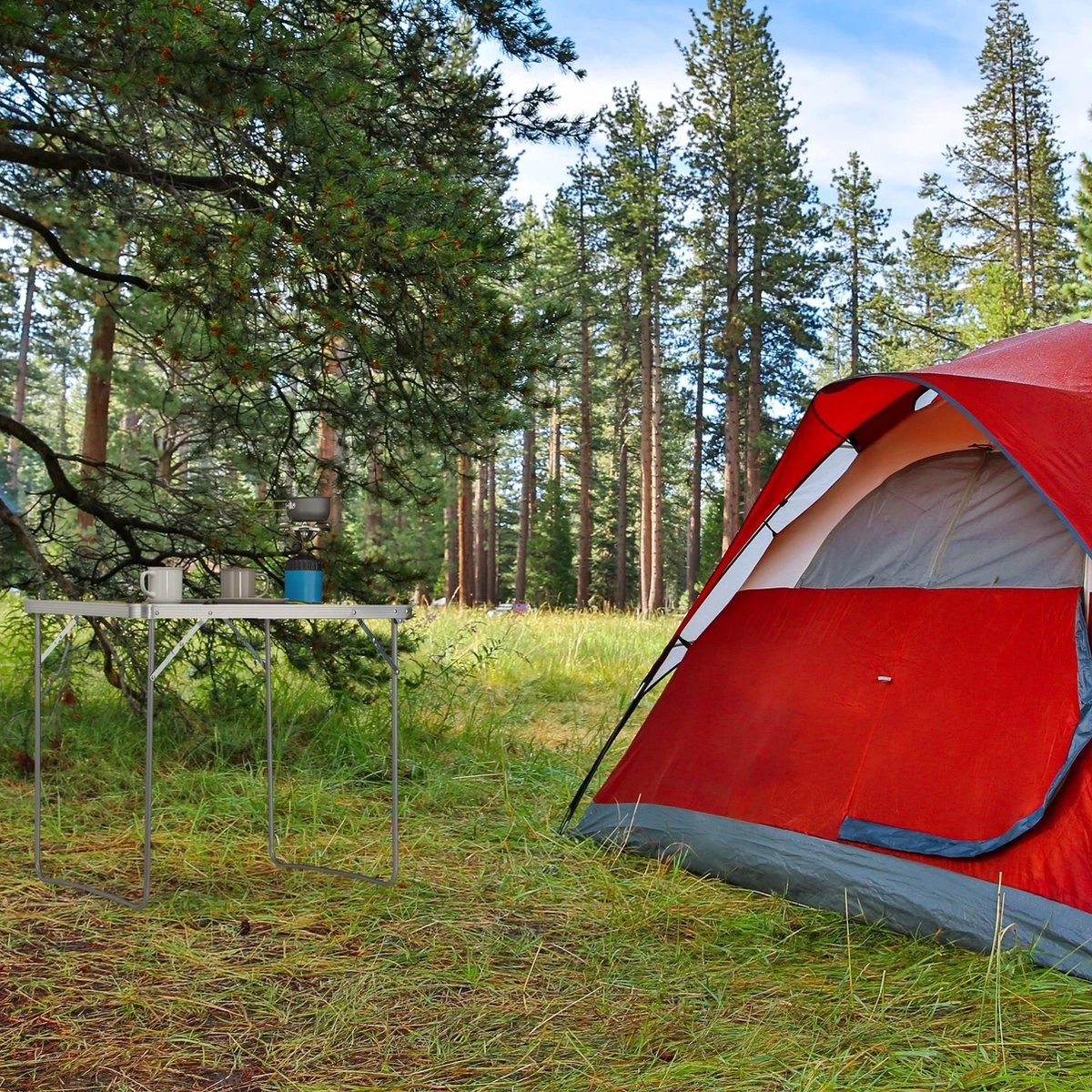 Relaxdays Campingtafel Inklapbaar - Aluminium Klaptafel - Vouwtafel Camping - Koffermodel 2 Relaxdays Campingtafel Inklapbaar - Aluminium Klaptafel - Vouwtafel Camping - Koffermodel - Afbeelding 2