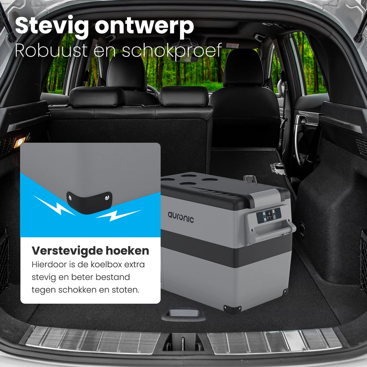 Auronic Elektrische Koelbox - 40.5L - Compressor - 12V En 240V - Grijs 8 Auronic Elektrische Koelbox - 40.5L - Compressor - 12V En 240V - Grijs - Afbeelding 8