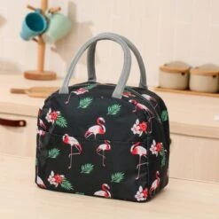 Koeltas - Lunchtas - Volwassenen En Kinderen - Compact & Handig: Zomer - Picknick -School - Lunch - Werk - Zwart Flamingo -Bo-Camp Winkel 1200x1200 459