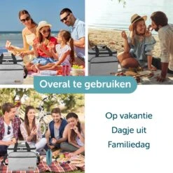 ForDig Koeltas XL Grijs (30 Liter) - Gemaakt Van 600D Polyester Met PEVA-Voering - Ruimte Voor 40 Blikjes Of 20 Halve Liter Flessen - Opvouwbaar Koel Tas Met Easy-Acces Flap - Ruimte Voor Bestek - Picknick Cool Bag - Coolerbag - Grote Cooler -Bo-Camp Winkel 1200x1200 464