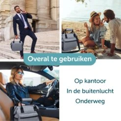 ForDig Lunchtas Grijs - Koeltas Gemaakt Van 600D Polyester Met PEVA-Voering - Ruimte Voor Lunchtrommel / Snacks / Blikjes - Koel Tas Met Mesh Opbergruimtes En Ruimte Voor Bestek - Lunch Tas Cool Bag - Coolerbag - Kleine Cooler -Bo-Camp Winkel 1200x1200 477