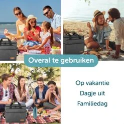 ForDig Koeltas XL Zwart (30 Liter) - Gemaakt Van 600D Polyester Met PEVA-Voering - Ruimte Voor 40 Blikjes Of 20 Halve Liter Flessen - Opvouwbaar Koel Tas Met Easy-Acces Flap - Ruimte Voor Bestek - Picknick Cool Bag - Coolerbag - Grote Cooler -Bo-Camp Winkel 1200x1200 494