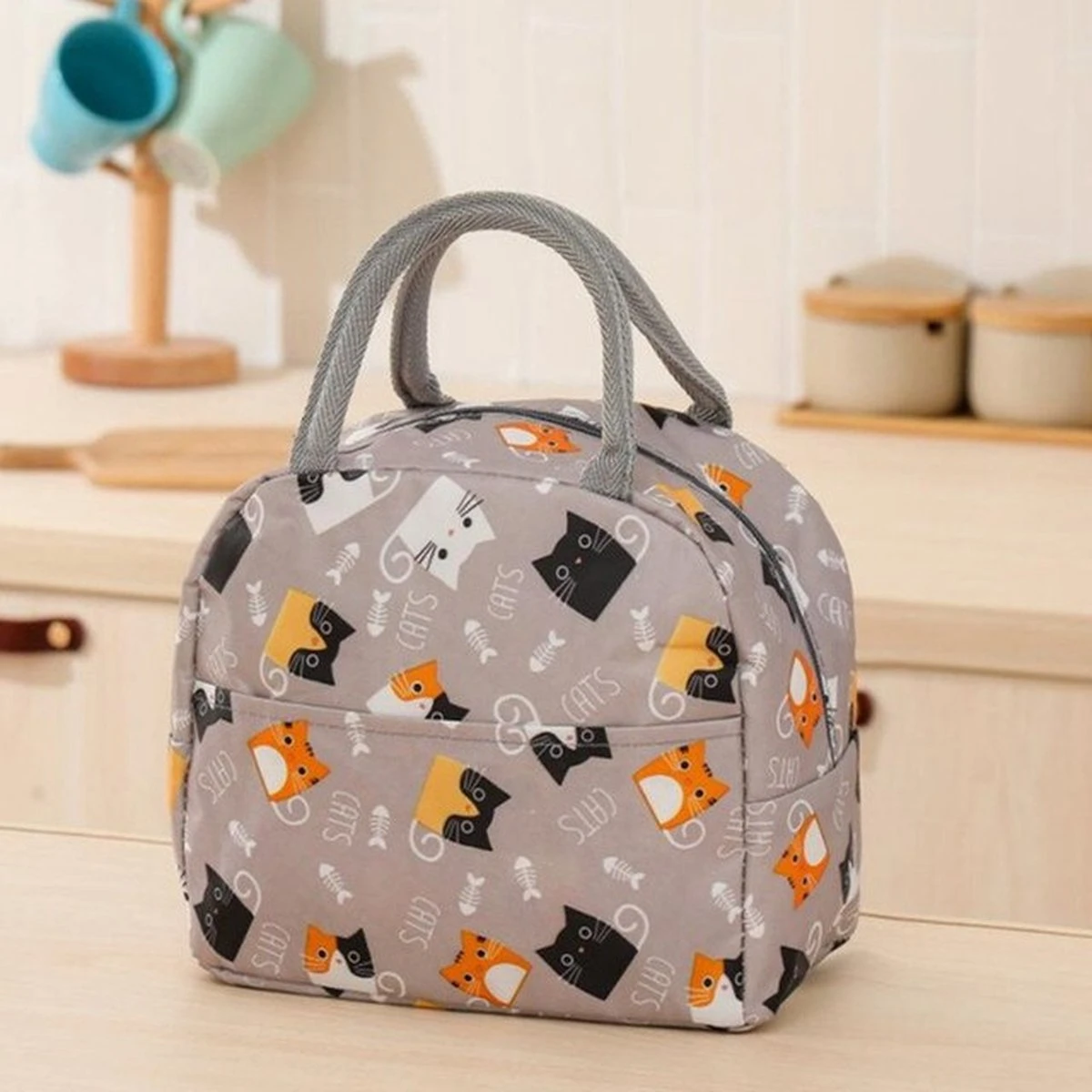 Koeltas - Lunchtas - Volwassenen En Kinderen - Compact & Handig: Zomer - Picknick -School - Lunch - Werk - Katten Feestje 1 Koeltas - Lunchtas - Volwassenen En Kinderen - Compact & Handig: Zomer - Picknick -School - Lunch - Werk - Katten Feestje