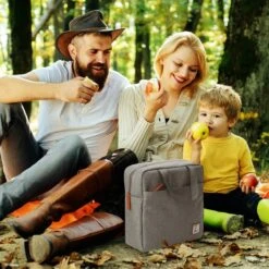 Brisby 4 Laags Geïsoleerde Koeltas - Lunchtas 7 Liter - Lichtgrijs -Bo-Camp Winkel 1200x1200 516