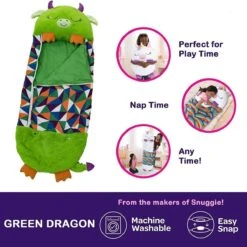 Draak Slaapzak -160 Cms | Kinderslaapzak | Slaapzak Junior | Nappers | Children Sleeping Bag | Kinderen Slaapzak | Super Soft 2 In 1 Fun Pillow &Sleepy For Boys | Draak Slaapzak | Zachte Slaapzak | Knuffel Slaapzak | 2 In 1 Slaapzak | Kinderen -Bo-Camp Winkel 1200x1200 645