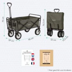 LifeGoods Bolderkar - Opvouwbaar - Draaibare Wielen - 2 Standen - 70KG Draagkracht - Groen 15 LifeGoods Bolderkar - Opvouwbaar - Draaibare Wielen - 2 Standen - 70KG Draagkracht - Groen -Bo-Camp Winkel 1200x1200 833