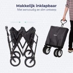 LifeGoods Bolderkar - Opvouwbaar - Draaibare Wielen - 2 Standen - 70KG Draagkracht - Zwart 11 LifeGoods Bolderkar - Opvouwbaar - Draaibare Wielen - 2 Standen - 70KG Draagkracht - Zwart -Bo-Camp Winkel 1200x1200 867