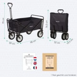 LifeGoods Bolderkar - Opvouwbaar - Draaibare Wielen - 2 Standen - 70KG Draagkracht - Zwart 15 LifeGoods Bolderkar - Opvouwbaar - Draaibare Wielen - 2 Standen - 70KG Draagkracht - Zwart -Bo-Camp Winkel 1200x1200 871