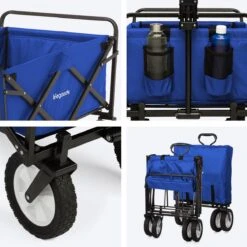 LifeGoods Bolderkar - Opvouwbaar - Draaibare Wielen - 2 Standen - 70KG Draagkracht - Blauw 16 LifeGoods Bolderkar - Opvouwbaar - Draaibare Wielen - 2 Standen - 70KG Draagkracht - Blauw -Bo-Camp Winkel 1200x1200 900