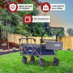AREBOS Premium Steekwagen Met Dak Opvouwbare Tuinkar Handkar Bolderkar Blauw / Grijs 14 AREBOS Premium Steekwagen Met Dak Opvouwbare Tuinkar Handkar Bolderkar Blauw / Grijs -Bo-Camp Winkel 1200x1200 962
