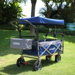 AREBOS Premium Steekwagen Met Dak Opvouwbare Tuinkar Handkar Bolderkar Blauw / Grijs 16 AREBOS Premium Steekwagen Met Dak Opvouwbare Tuinkar Handkar Bolderkar Blauw / Grijs -Bo-Camp Winkel 1200x1200 964