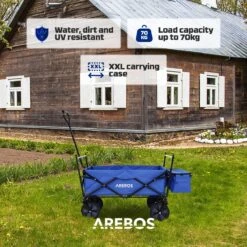 AREBOS Handwagen Vouwbare Dak Handwagen Vouwbare Trolley Uitrustingswagen Blauw 14 AREBOS Handwagen Vouwbare Dak Handwagen Vouwbare Trolley Uitrustingswagen Blauw -Bo-Camp Winkel 1200x1200 979