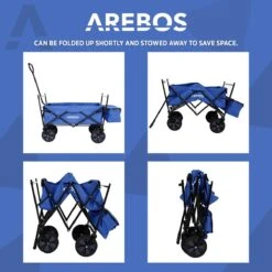 AREBOS Handwagen Vouwbare Dak Handwagen Vouwbare Trolley Uitrustingswagen Blauw 18 AREBOS Handwagen Vouwbare Dak Handwagen Vouwbare Trolley Uitrustingswagen Blauw -Bo-Camp Winkel 1200x1200 982