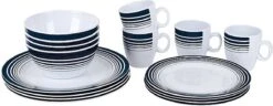 Bo-Camp - Servies - Classic - 16-Delig - Wit/Navy -Bo-Camp Winkel 1200x466 2