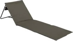 Strandmat Opvouwbaar Met Schouderband - Strandstoel Grijs 145x47x52
