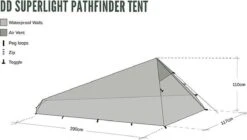 Dd Superlight Pathfinder Tent - Groen - 2 Persoons -Bo-Camp Winkel 1200x682 1