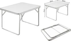 Merkloos Aluminium Inklapbare Tuintafel - Campingtafel - 80x60x68 Cm 20 Merkloos Aluminium Inklapbare Tuintafel - Campingtafel - 80x60x68 Cm -Bo-Camp Winkel 1200x688