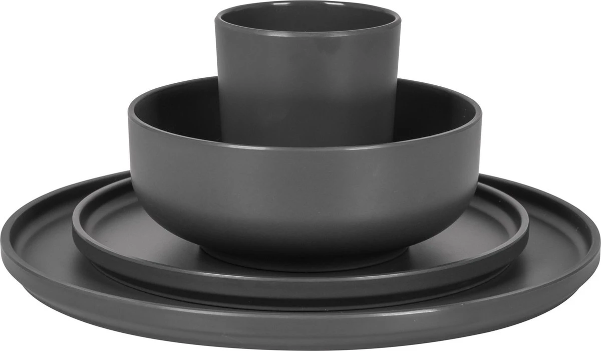 Bo-Camp Industrial - Servies - Patom - 100% Melamine - 16-Delig Servies 3 Bo-Camp Industrial - Servies - Patom - 100% Melamine - 16-Delig Servies - Afbeelding 3