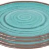 Bo-Camp Ontbijtbord - Halo - 100% Melamine - 4 Stuks - Aqua