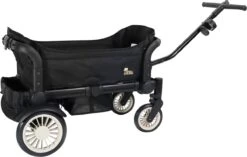 Deryan Luxe Sandy Bolderkar - Duo Buggy - Tandem Buggy - Opvouwbaar - Inklapbare Bolderwagen - Duo Kinderwagen - Zwart -Bo-Camp Winkel 1200x761