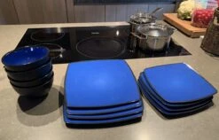 Camping Servies - 12 Delig – 100% Melamine Servies Set – Campingservies – Melamine Servies - Blue Ocean -Bo-Camp Winkel 1200x766 1