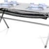 Campart Campingtafel XL TA-0806 - Opvouwbaar, Lichtgewicht En Met Verstelbare Poten - Kampeertafel Inklapbaar Inclusief Opbergtas - 140 X 80 X 70 Cm - Wit