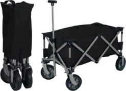 Opvouwbare Bolderkar - Zwart - 90 X 49 X 58 Cm