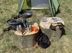 Hikr® Camping Pannenset - Complete 22-delige Kookset - Lichtgewicht - Kookgerei Servies - Outdoor - BPA-vrij - Keukengerei Set -Bo-Camp Winkel 1200x886