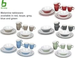 Bo-Camp Servies - Campingbord - 100% Melamine - 16-delig - Grijs -Bo-Camp Winkel 1200x928 2