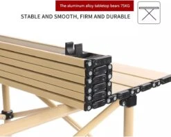 Buxibo - Lichtgewicht Vouwbare Campingtafel - Inklapbaar - Vis/Tuin/Picknick Tafel - Kamperen - Met Opberghoes - Aluminium - Grijs -Bo-Camp Winkel 1200x967