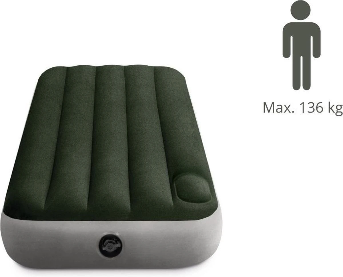 Intex Luchtbed - Downy - Formaat: Cot - B76 X L191 X H25 Cm - Ingebouwde Voetpomp- Met Reparatieset 5 Intex Luchtbed - Downy - Formaat: Cot - B76 X L191 X H25 Cm - Ingebouwde Voetpomp- Met Reparatieset - Afbeelding 5