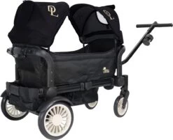 Deryan Luxe Sandy Bolderkar - Duo Buggy - Tandem Buggy - Opvouwbaar - Inklapbare Bolderwagen - Duo Kinderwagen - Zwart -Bo-Camp Winkel 1200x976 1